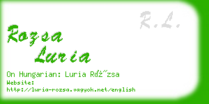 rozsa luria business card